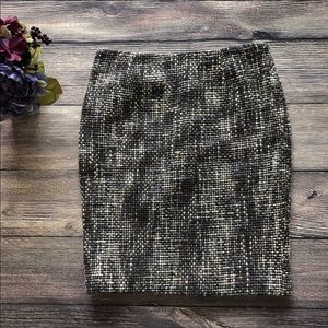 Adrienne Vittadini Wool Tweed Lined Pencil Skirt